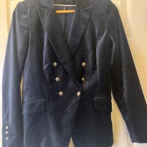 WHBM   Navy Blue Blazer and Sequined Camisole  Set